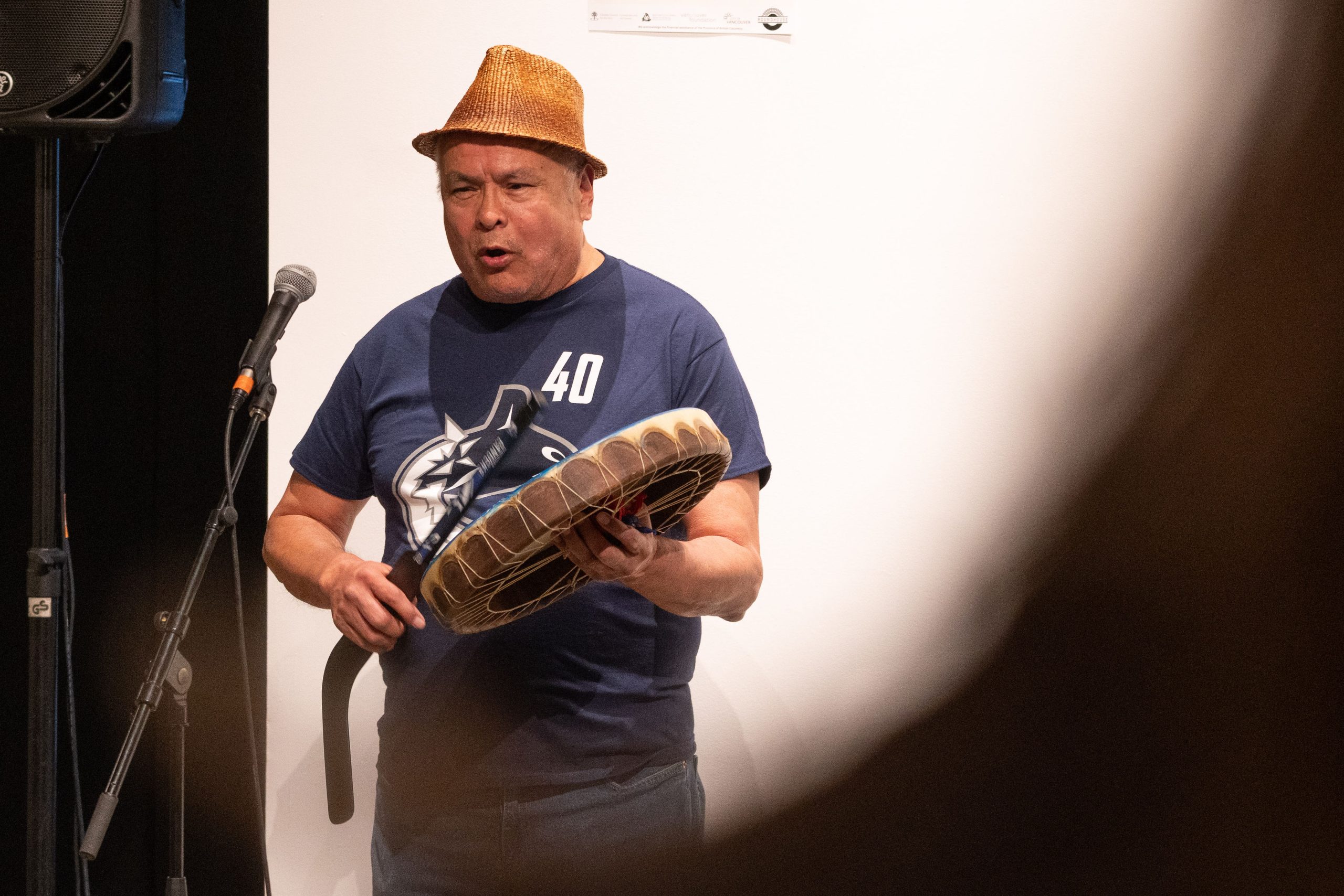 Photo from Gala Launch - Squamish elder drumming